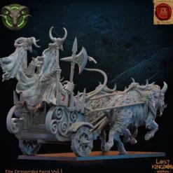 Lost Kingdom miniatures - Hardes bestiales - Chef homme-bête sur char