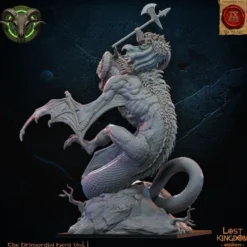 Lost Kingdom miniatures - Hardes bestiales - Seigneur homme-bête sur wyvern
