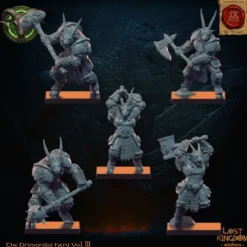 Lost Kingdom miniatures - Hardes bestiales - 10 Hommes-bêtes en armure avec EMC