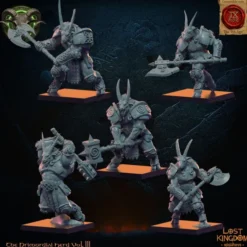 Lost Kingdom miniatures - Hardes bestiales - 10 Hommes-bêtes en armure
