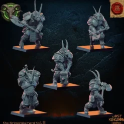 Lost Kingdom miniatures - Hardes bestiales - 10 Hommes-bêtes en armure