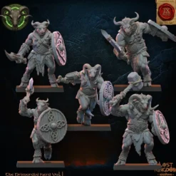Lost Kingdom miniatures - Hardes bestiales - 10 Guerriers hommes-bêtes
