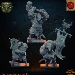 Lost Kingdom miniatures - Hardes bestiales - Minotaures, état-major