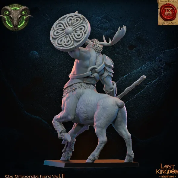Lost Kingdom miniatures - Hardes bestiales - Chef centaure