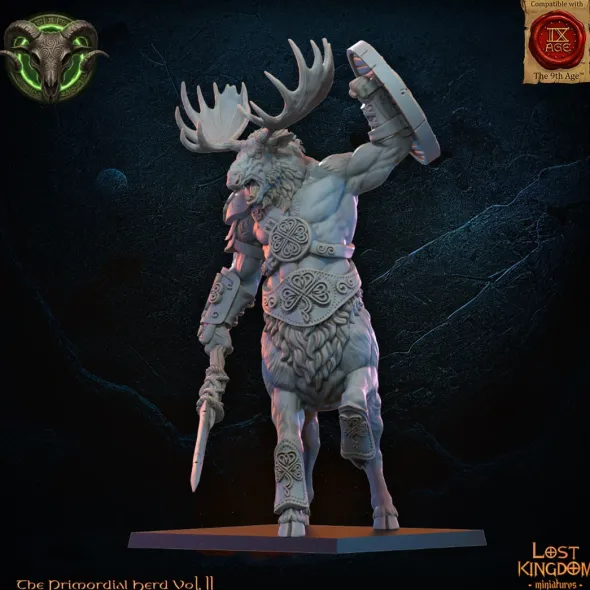 Lost Kingdom miniatures - Hardes bestiales - Chef centaure