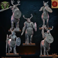 Lost Kingdom miniatures - Hardes bestiales - Cerfs centaures
