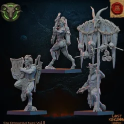 Lost Kingdom miniatures - Hardes bestiales - Archers faunes, état-major