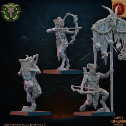 Lost Kingdom miniatures - Hardes bestiales - Archers faunes, état-major