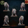 Lost Kingdom miniatures - Hardes bestiales - Chiens du chaos