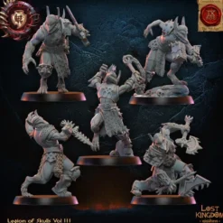 Lost Kingdom miniatures - Legion of Skulls - 10 Guerriers Loups avec Etat-Major