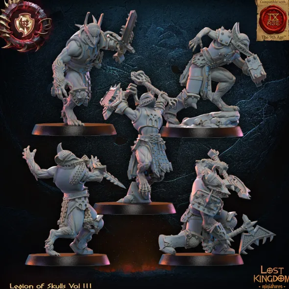 Lost Kingdom miniatures - Legion of Skulls - 10 Guerriers Loups
