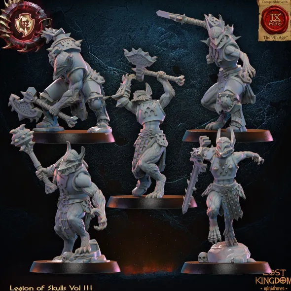 Lost Kingdom miniatures - Legion of Skulls - 10 Guerriers Loups