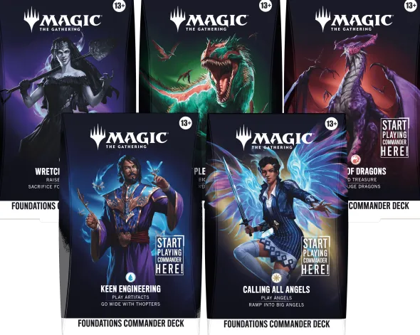 Magic: The Gathering - Pack of 5 Foundations Commander Decks