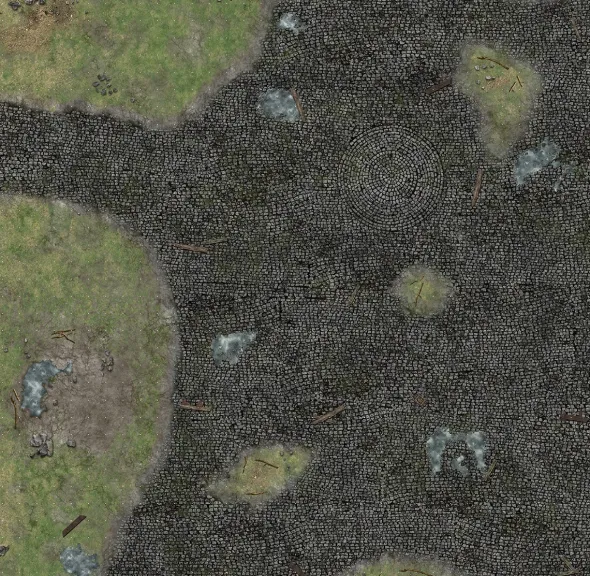 Maladum - Cobbled Outskirts Gaming Mat 60x60 cm