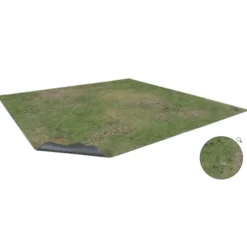 Maladum Dungeons of Enveron - Grassy Fields Gaming Mat 3x3 - Grid