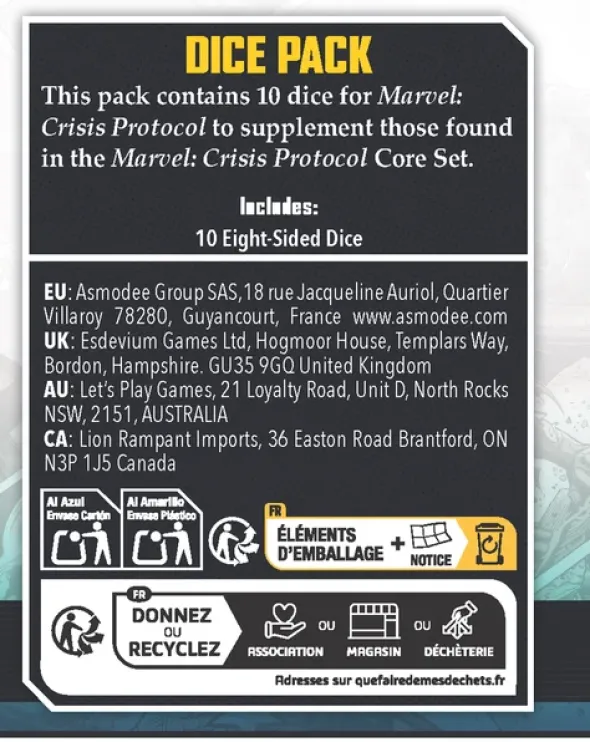 Marvel: Crisis Protocol - Dice Pack