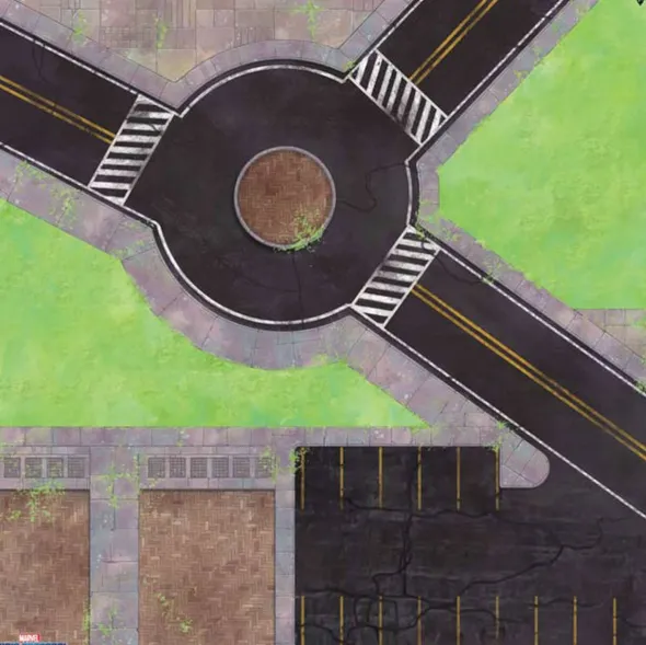 Marvel Crisis Protocol : Roundabout Knockout Game Mat