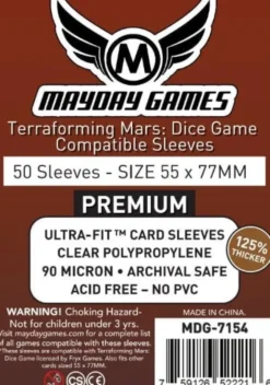 Mayday - Card Sleeves - Premium - Terraforming Mars: Dice Game Compatible - 55x77 mm - 50p