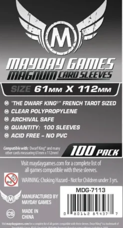 Mayday - Dwarf King French Tarot Card Sleeves - Magnum - 61x112mm - 100p