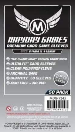 Mayday - French Tarot Sleeves - Premium - 61x112mm - 50p
