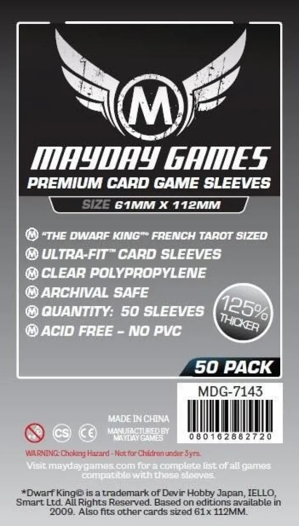 Mayday - French Tarot Sleeves - Premium - 61x112mm - 50p