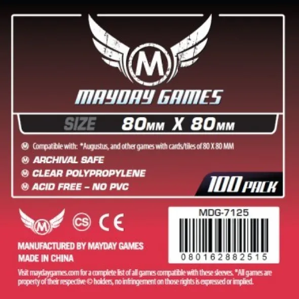 Mayday - Square Sleeves- Medium - 80x80mm - 100p
