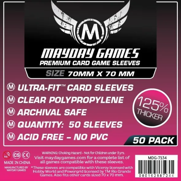 Mayday - Square Sleeves - Small - Premium - 70x70mm - 50p