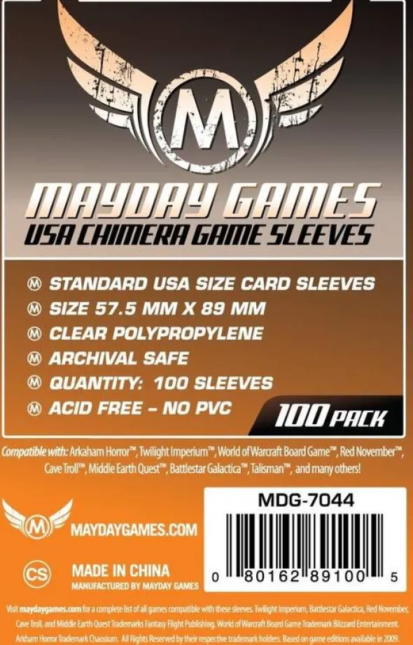 Mayday - Usa Chimera Sleeves - 57.5x89mm - 100p