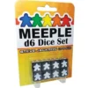 Meeple - D6 Dice Set - Black
