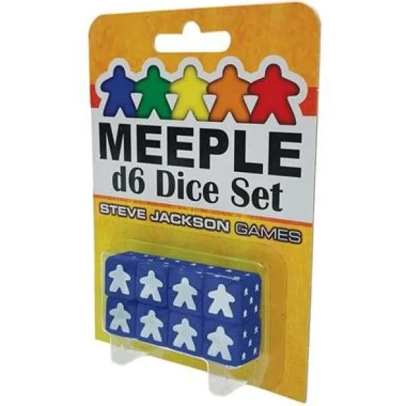 Meeple - D6 Dice Set - Blue