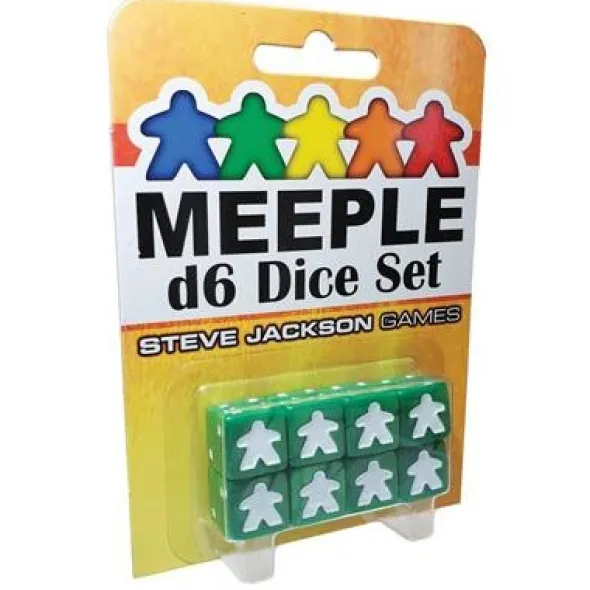 Meeple - D6 Dice Set - Green