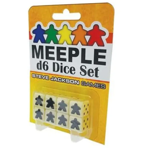 Meeple - D6 Dice Set - White