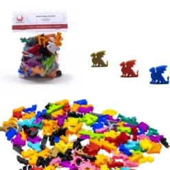 Meeple - Dragon de feu x5