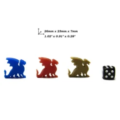 Meeple - Dragon de feu x5