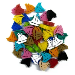 Mega Pack - Meeple Bateau Pirate (55Pcs 11 Couleurs)