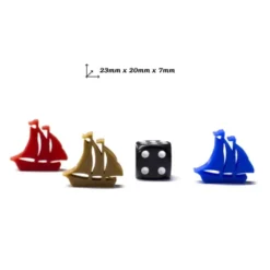 Mega Pack - Meeple Bateau Pirate (55Pcs 11 Couleurs)