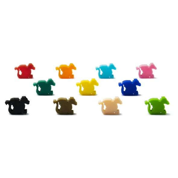 Mega Pack - Meeples Dragon (55pcs 11 Couleurs)