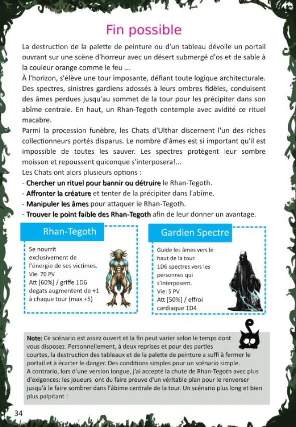 Miaulements d'Ulthar - livre des scénarios A4
