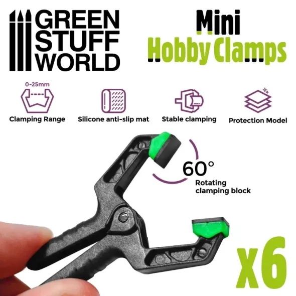 6 Mini Pinces de Maintien
