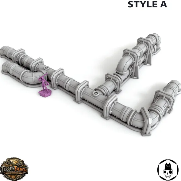 Modular Sci-fi Pipe System - Wargame Scenery