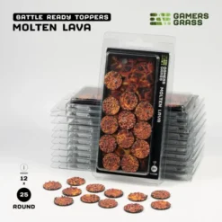Molten Lava Bases, Round 25mm (x10)