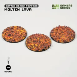 Molten Lava Bases, Round 50mm (x3)