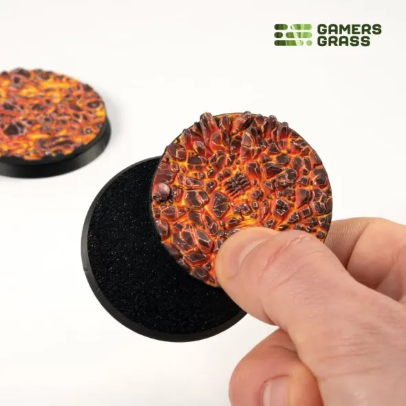 Molten Lava Bases, Round 50mm (x3)