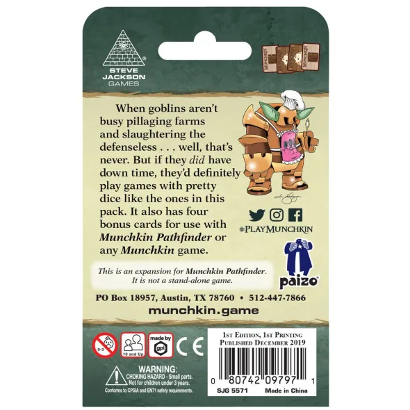 Munchkin Pathfinder: Goblin Dice