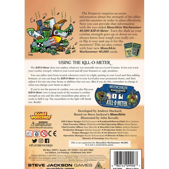 Munchkin Warhammer 40,000: Kill-o-Meter