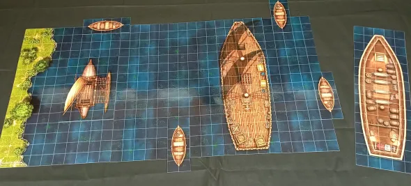 Navires & Rivière - battlemap