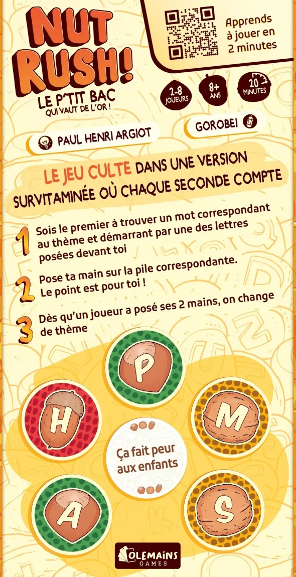 Nut Rush ! Le P'tit Bac qui vaut de l'Or