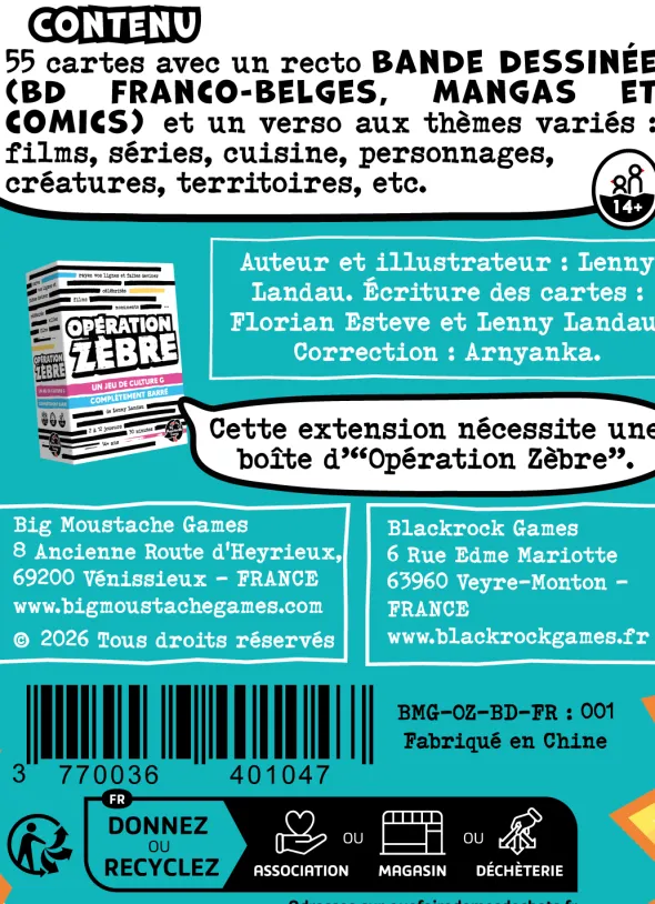 Opération Zèbre - Extension BD