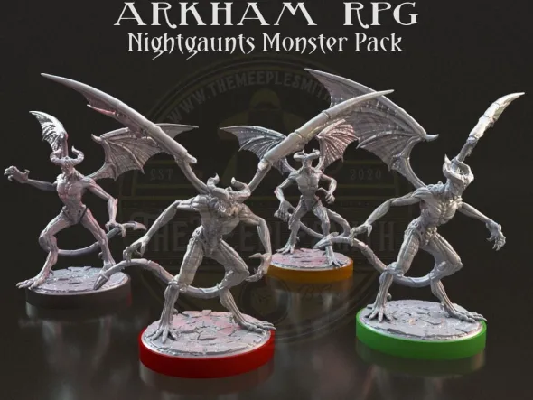 Pack de 4 Nightgaunts compatible Arkham JDR