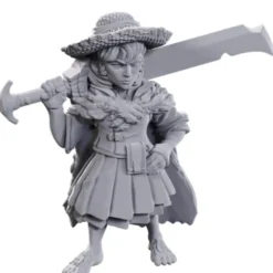 Pathfinder Deepcuts Unpainted Miniatures: Female Halfling Magus Low-Level